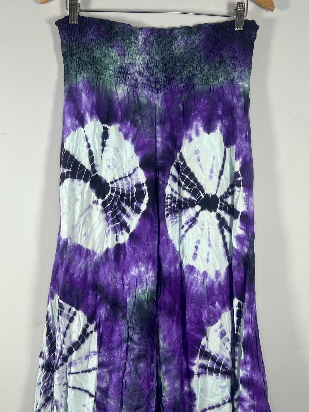 Earthbound Tie Dye Hippie Boho Wide Leg Stretchy Waist Pants Small - Picture 3 of 7